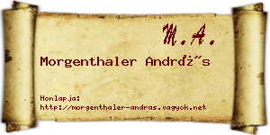 Morgenthaler András névjegykártya