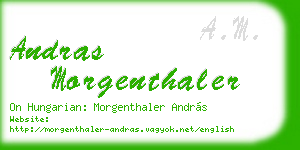 andras morgenthaler business card